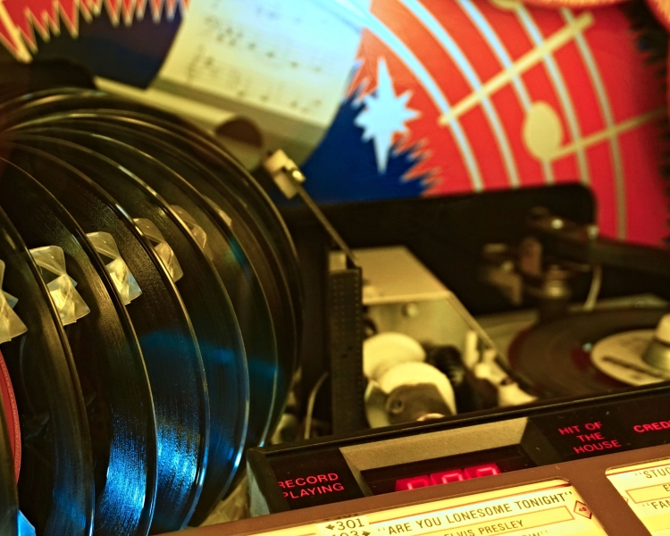 Records playing on a jukebox